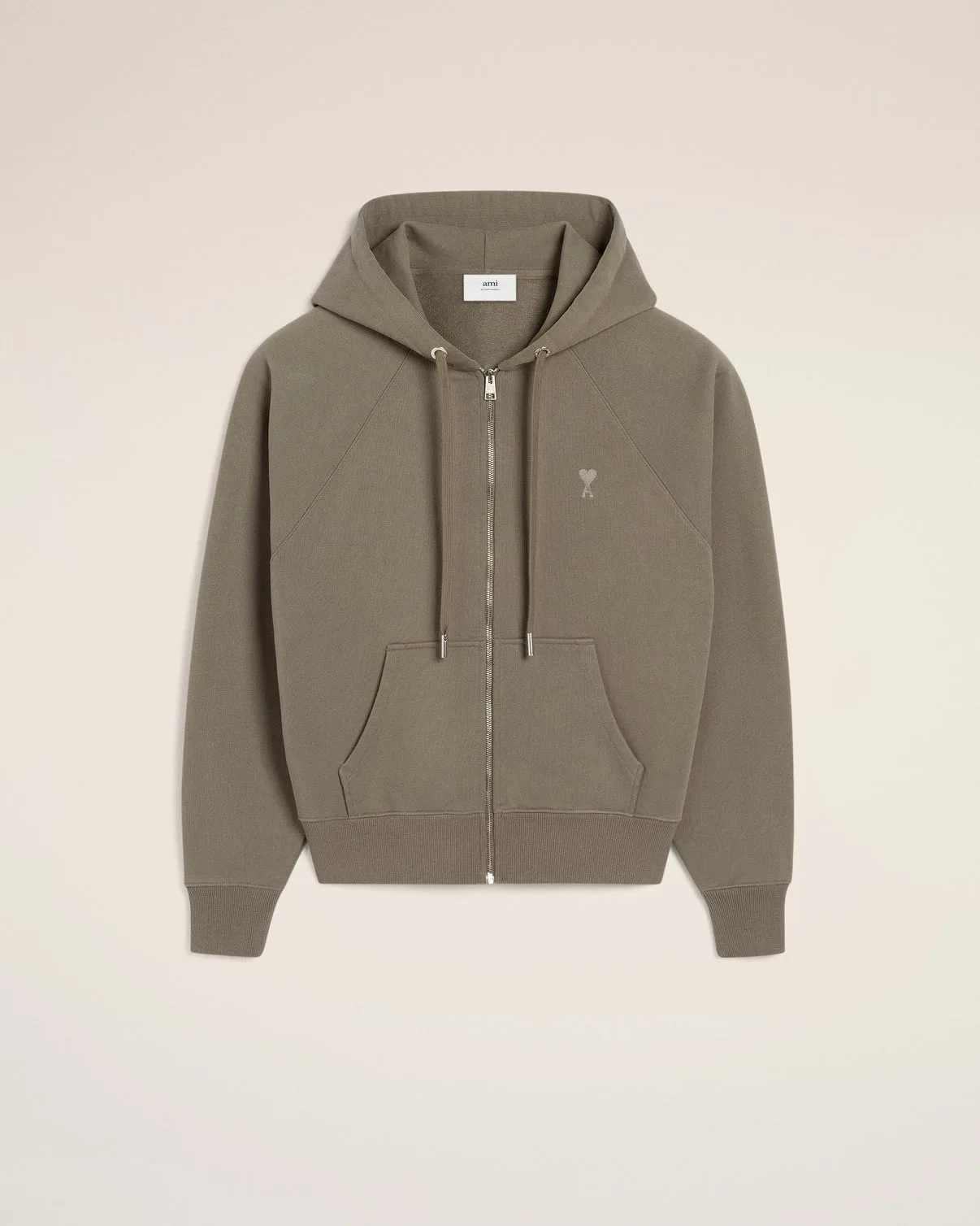Taupe Cotton Tonal Hoodie