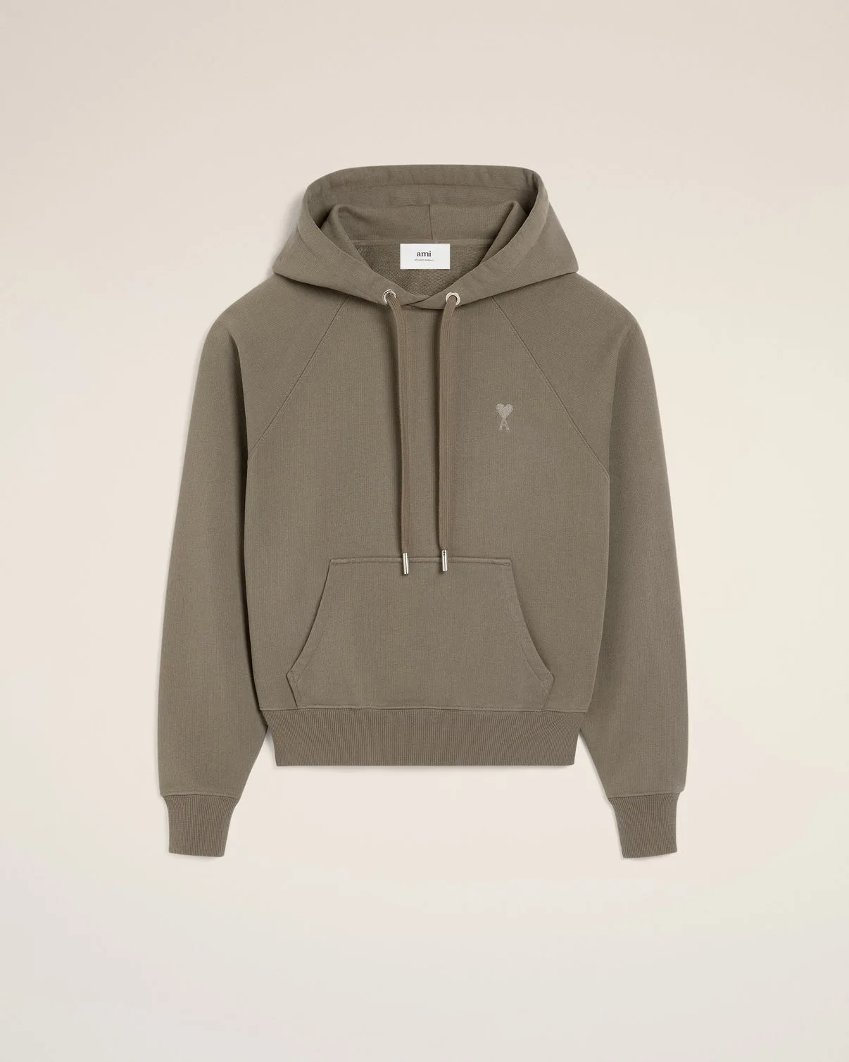 Taupe Cotton Tonal Hoodie
