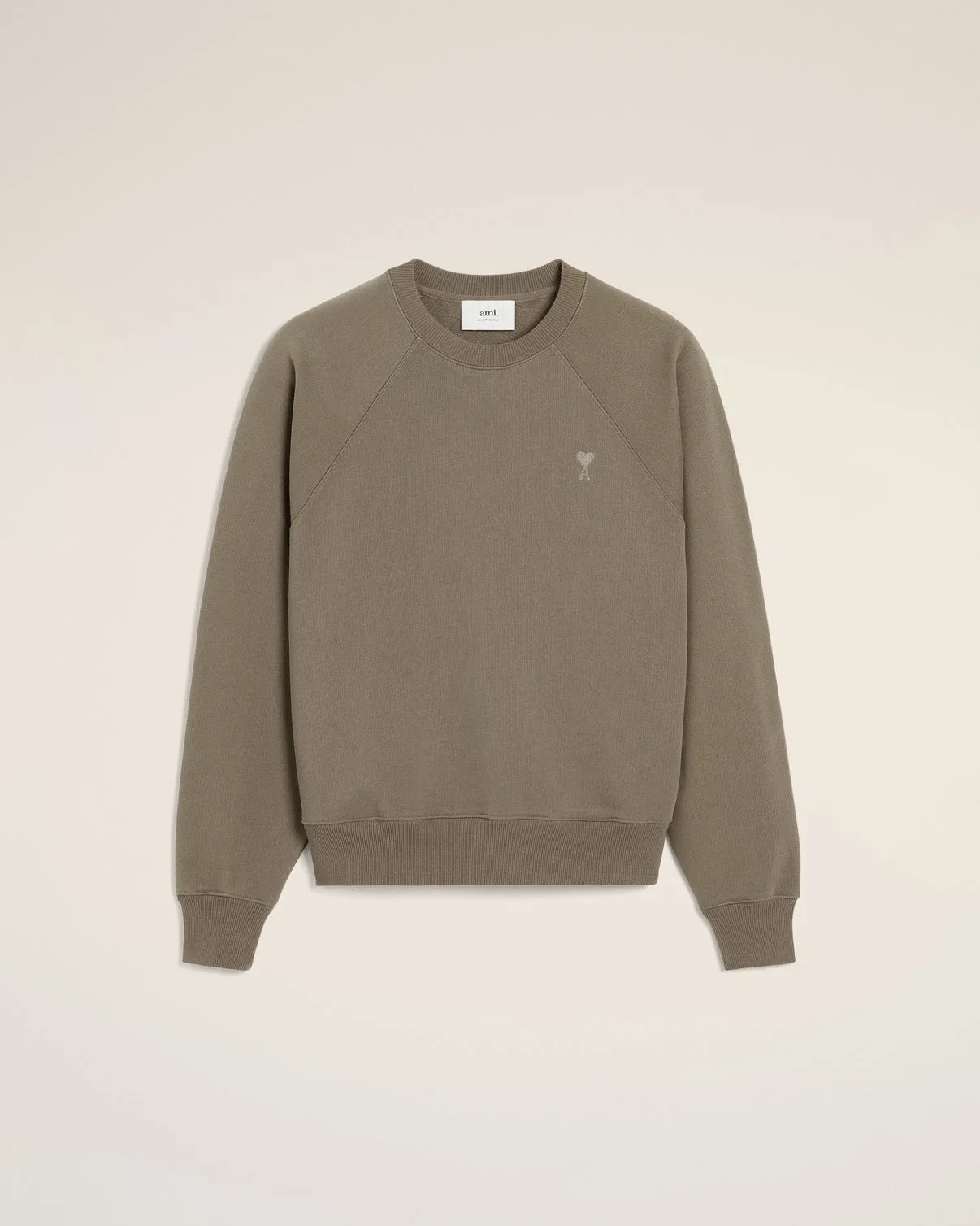 Taupe Cotton Tonal Sweatshirt