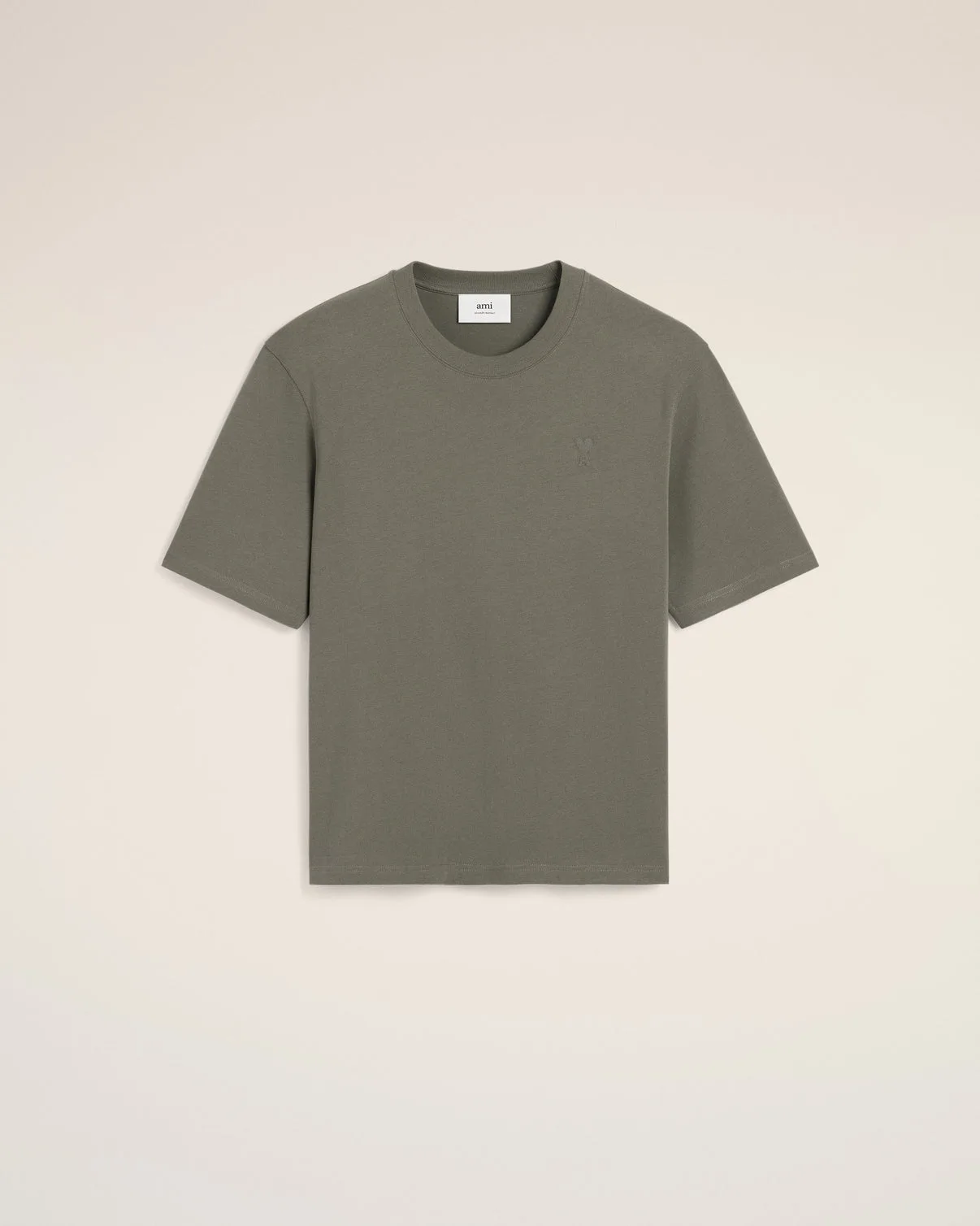 Taupe Cotton Tonal T-Shirt