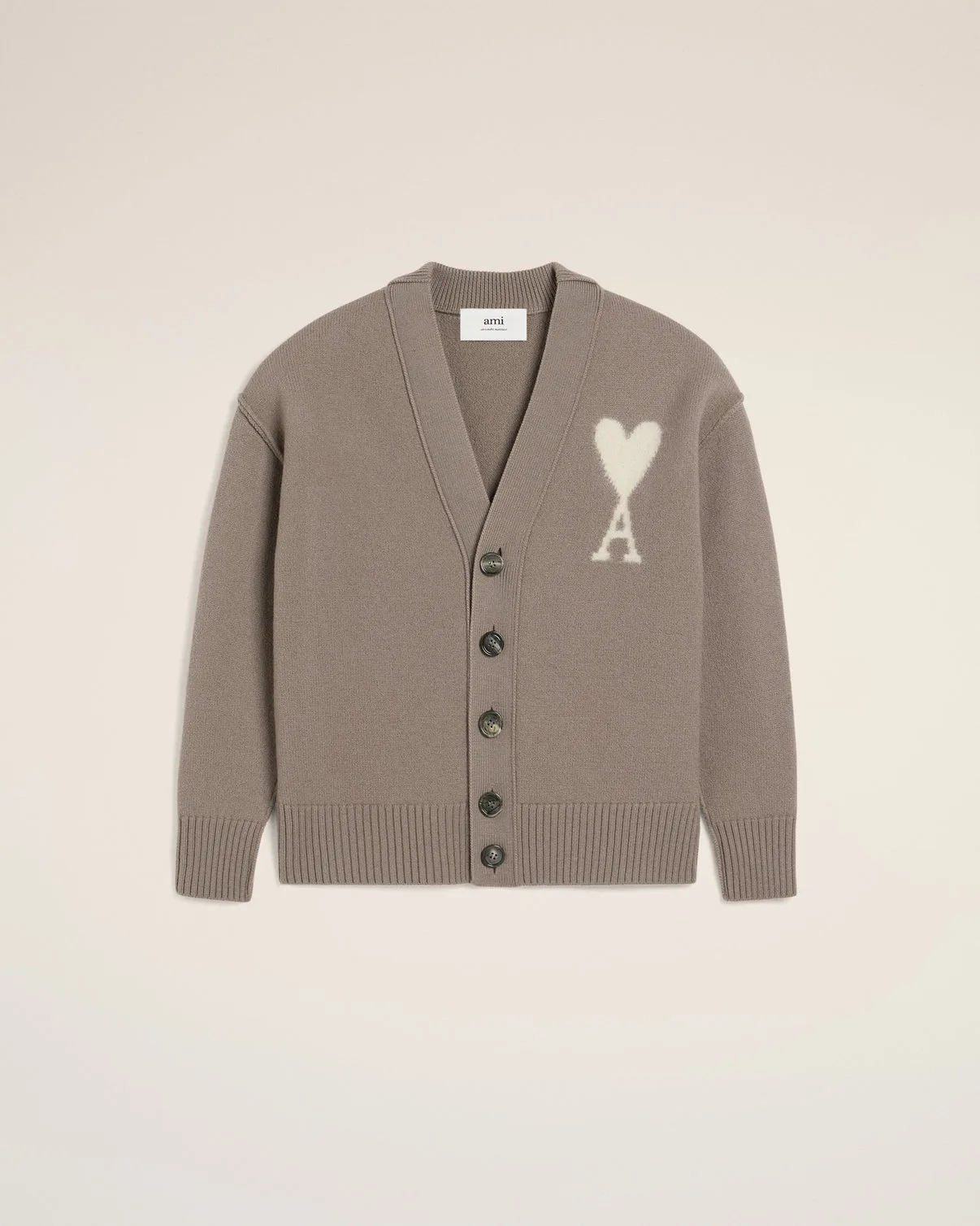 Taupe Wool Cardigan