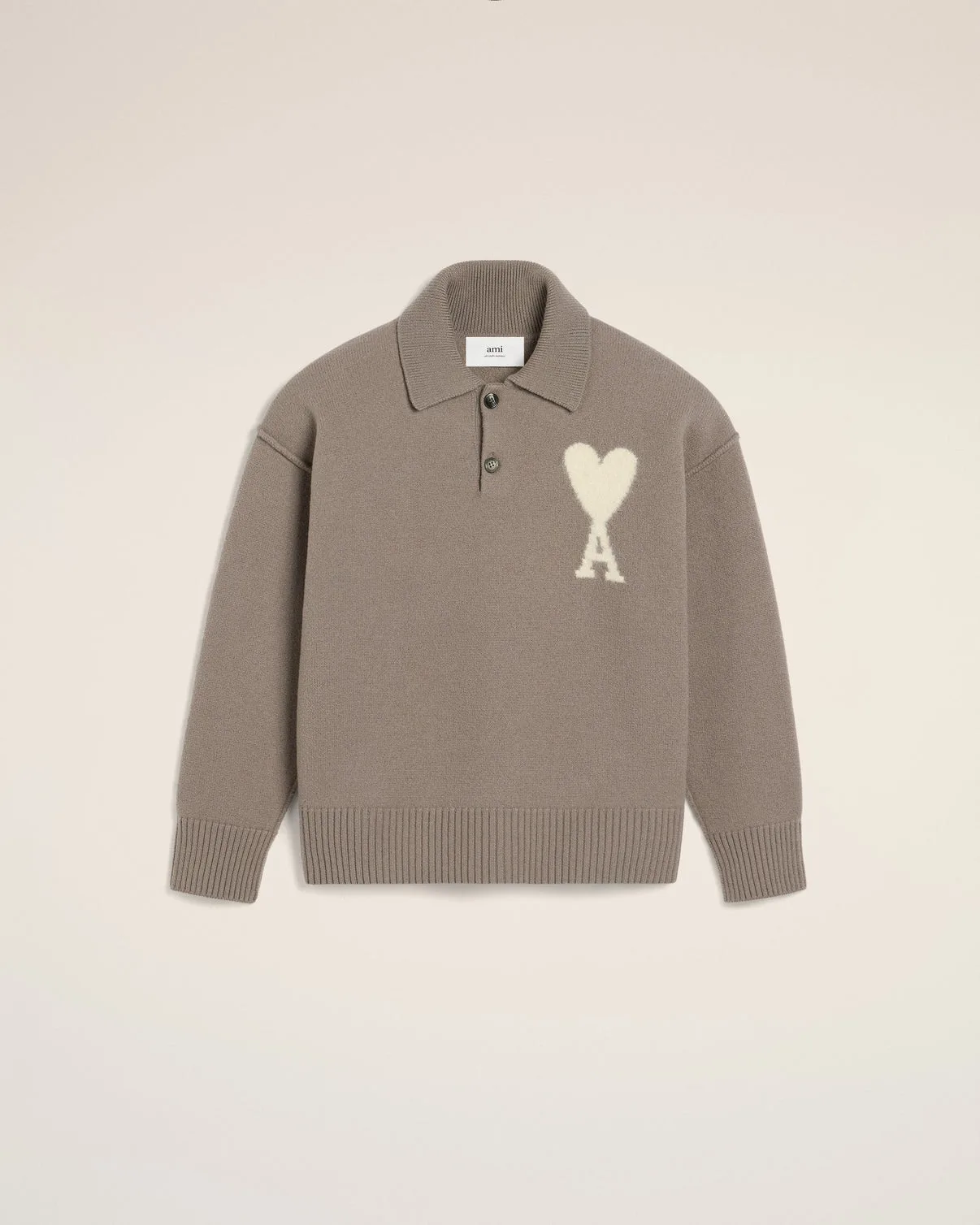 Taupe Wool Polo