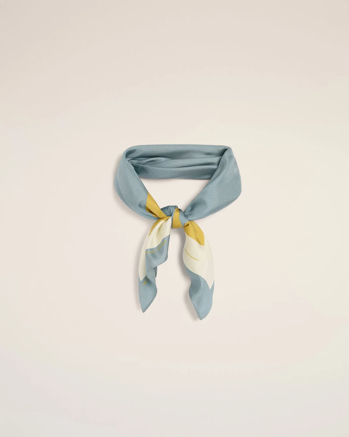 Tricolor Blue Silk Bandana