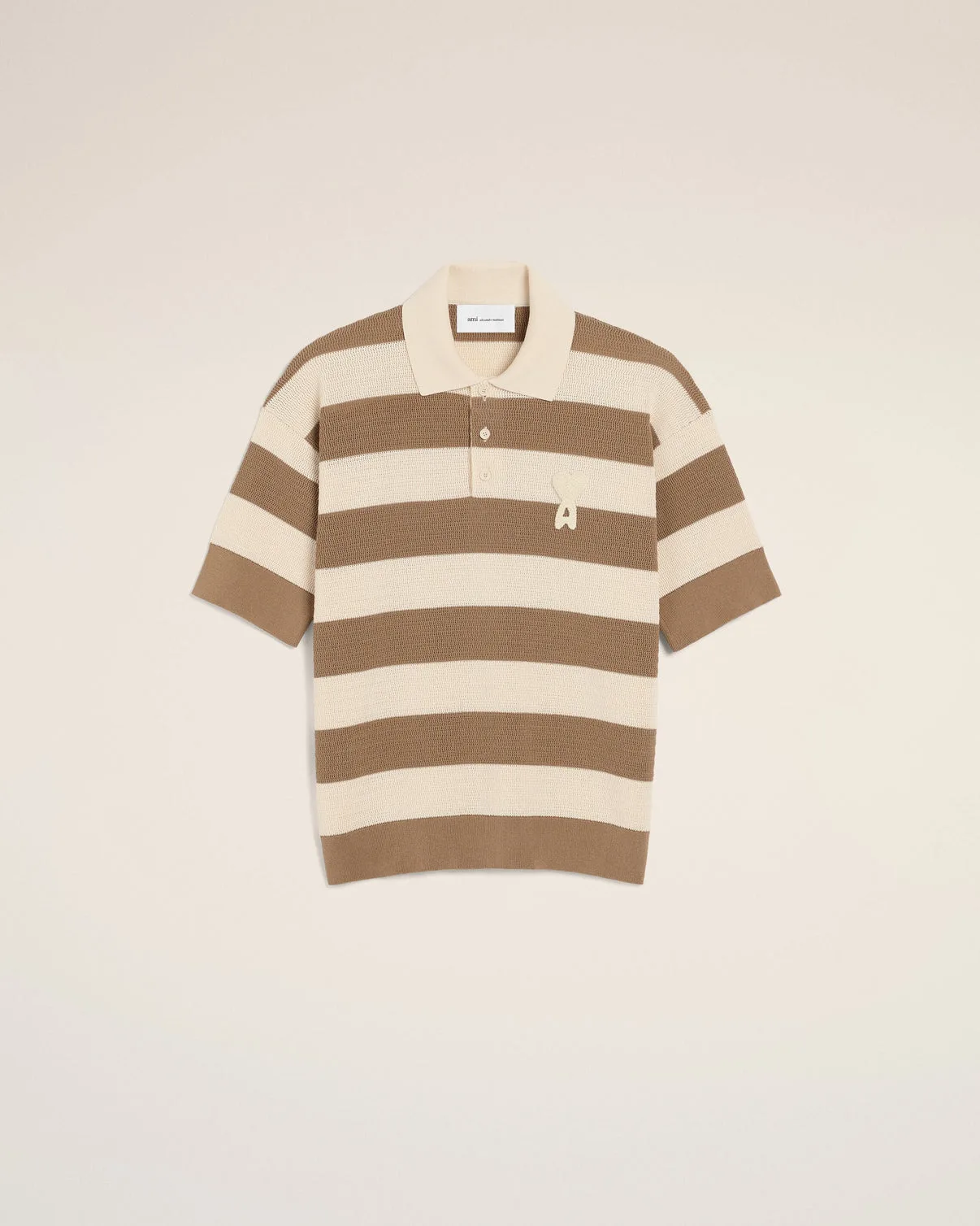 White And Brown Cotton Polo