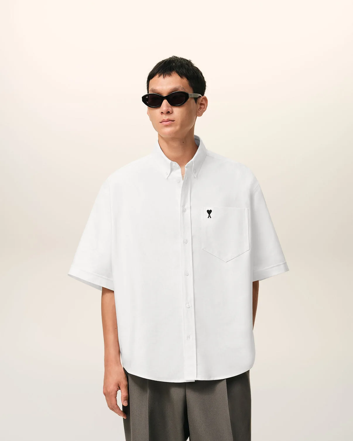 White Cotton Boxy Embroidered