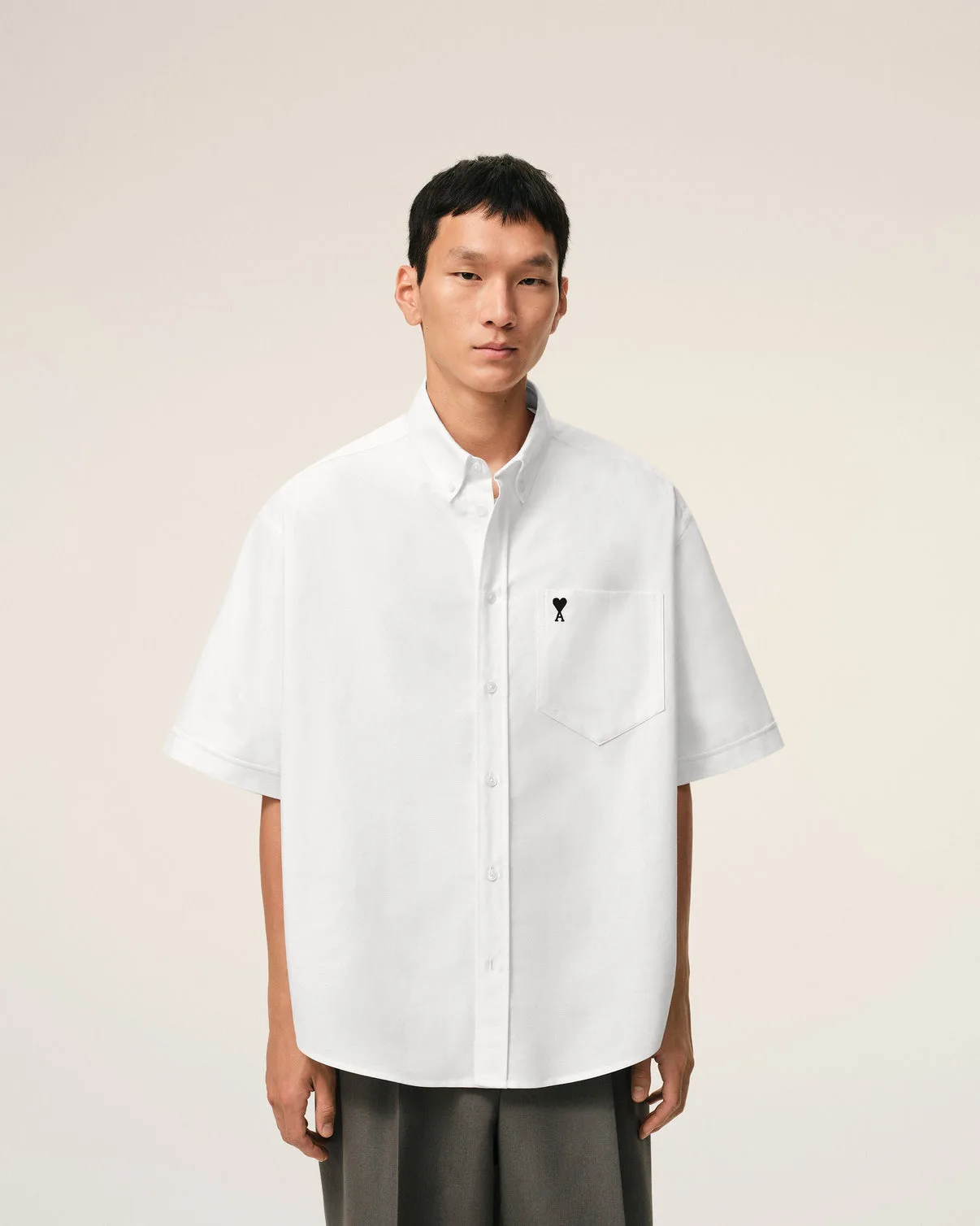 White Cotton Boxy Embroidered