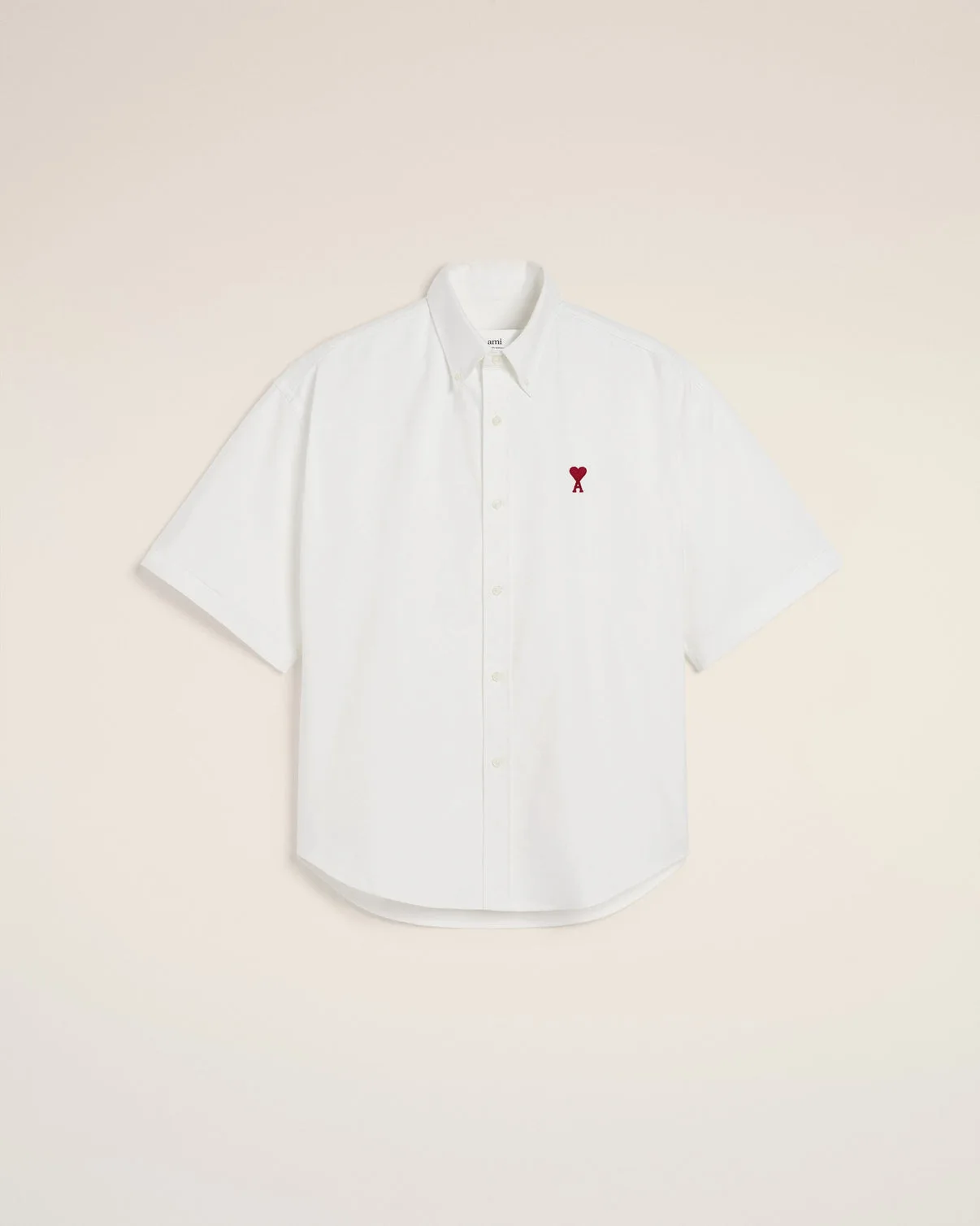 White Cotton Boxy Fit Short Sleeves Shirt