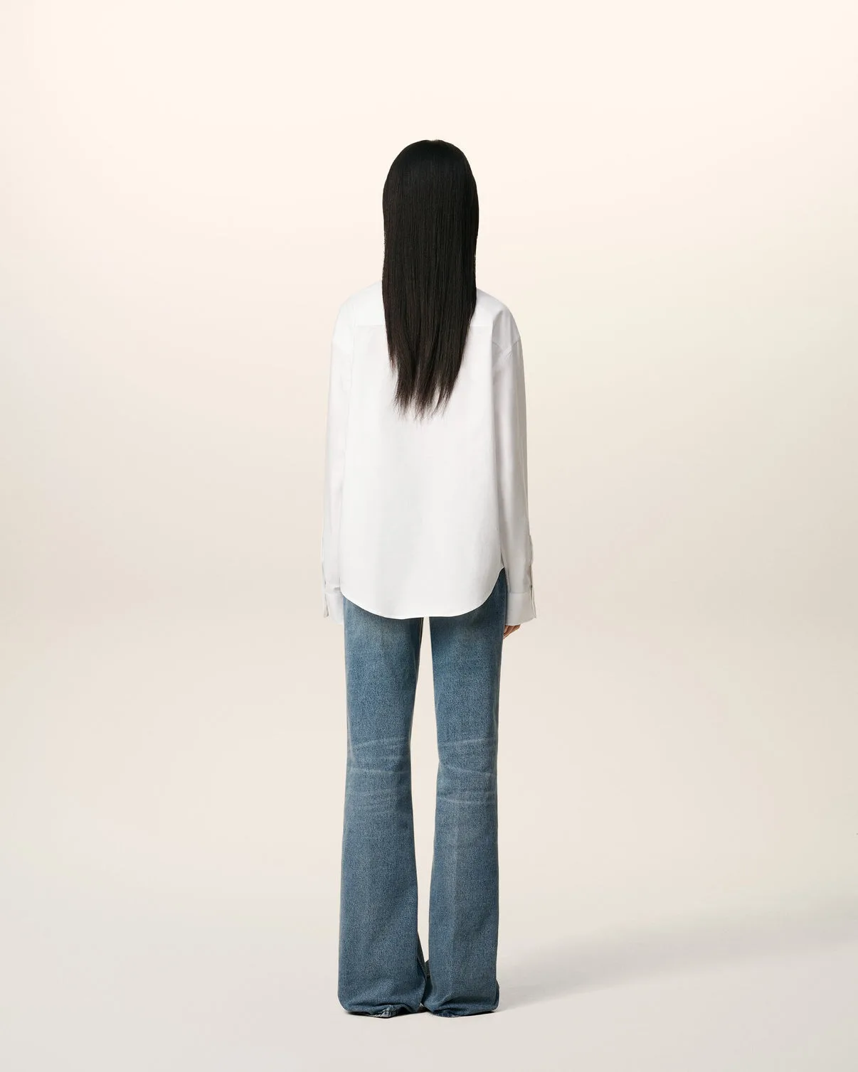 White Cotton Boxy Shirt