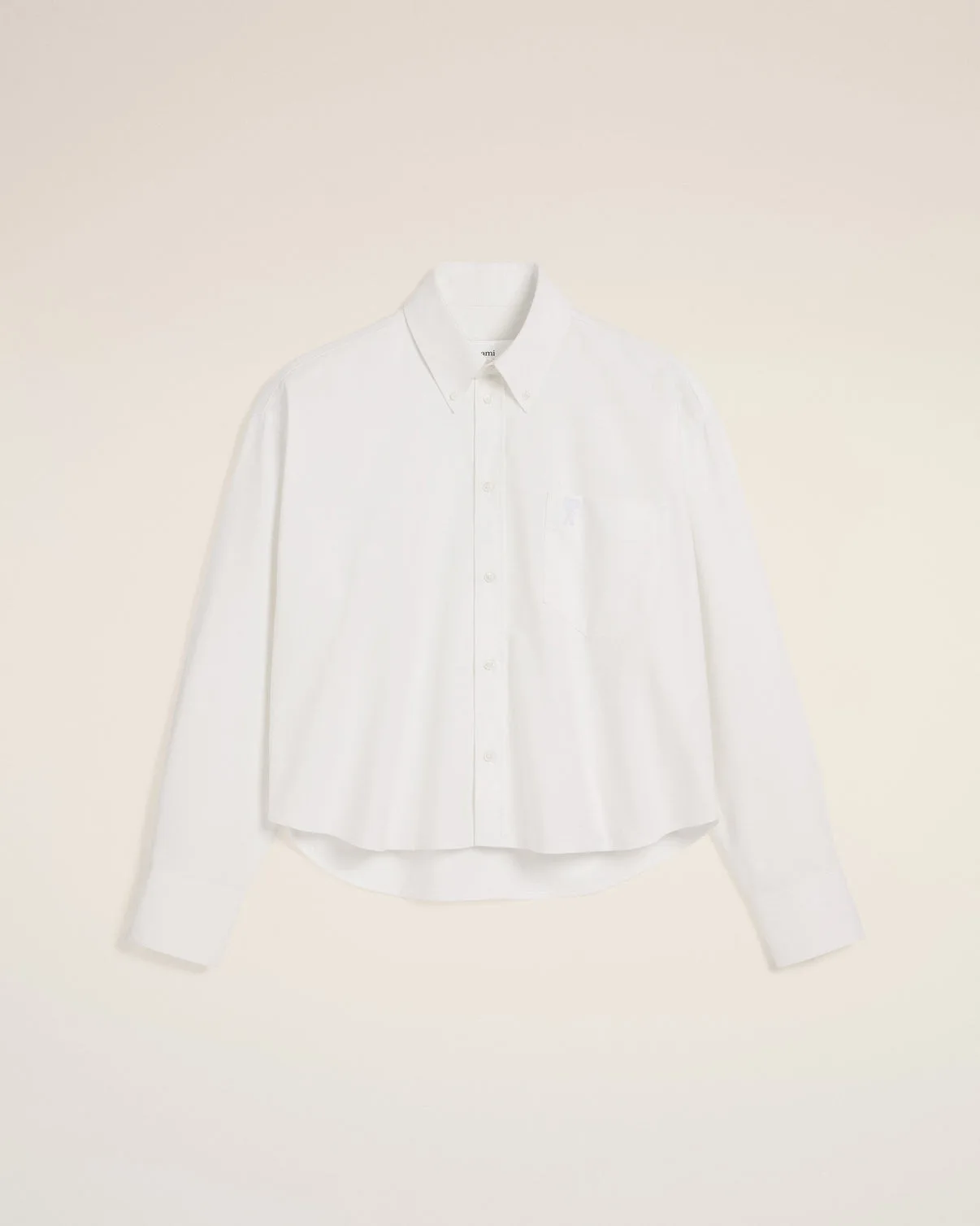 White Cotton Cropped Oversized Shirt