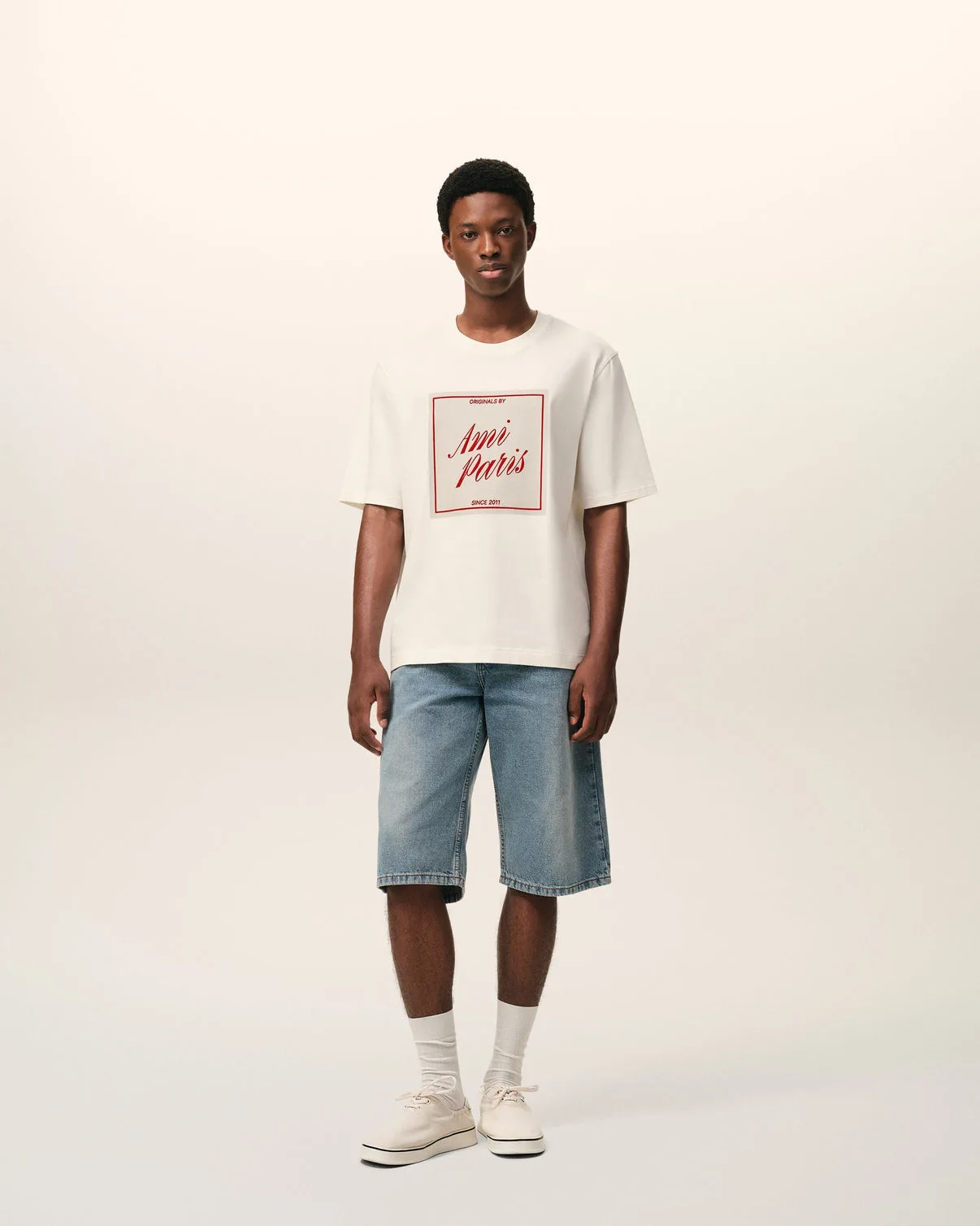 White Cotton Heritage Print T-shirt