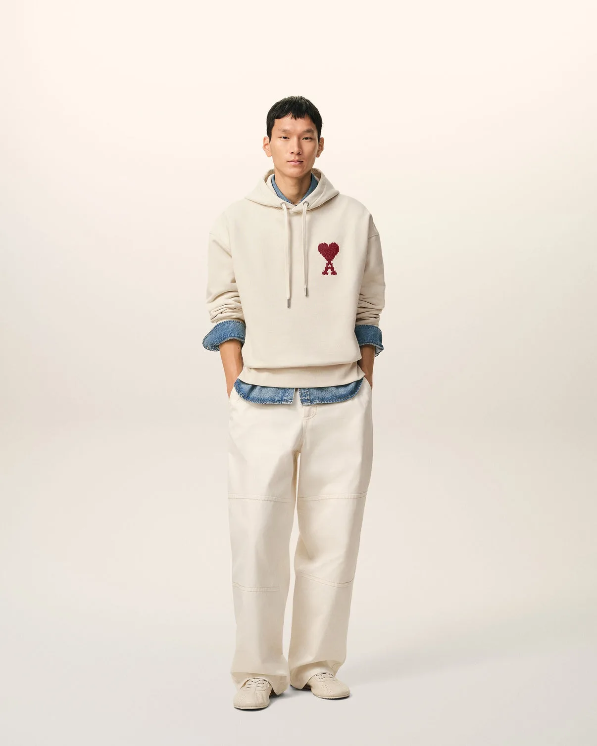 White Cotton Hoodie