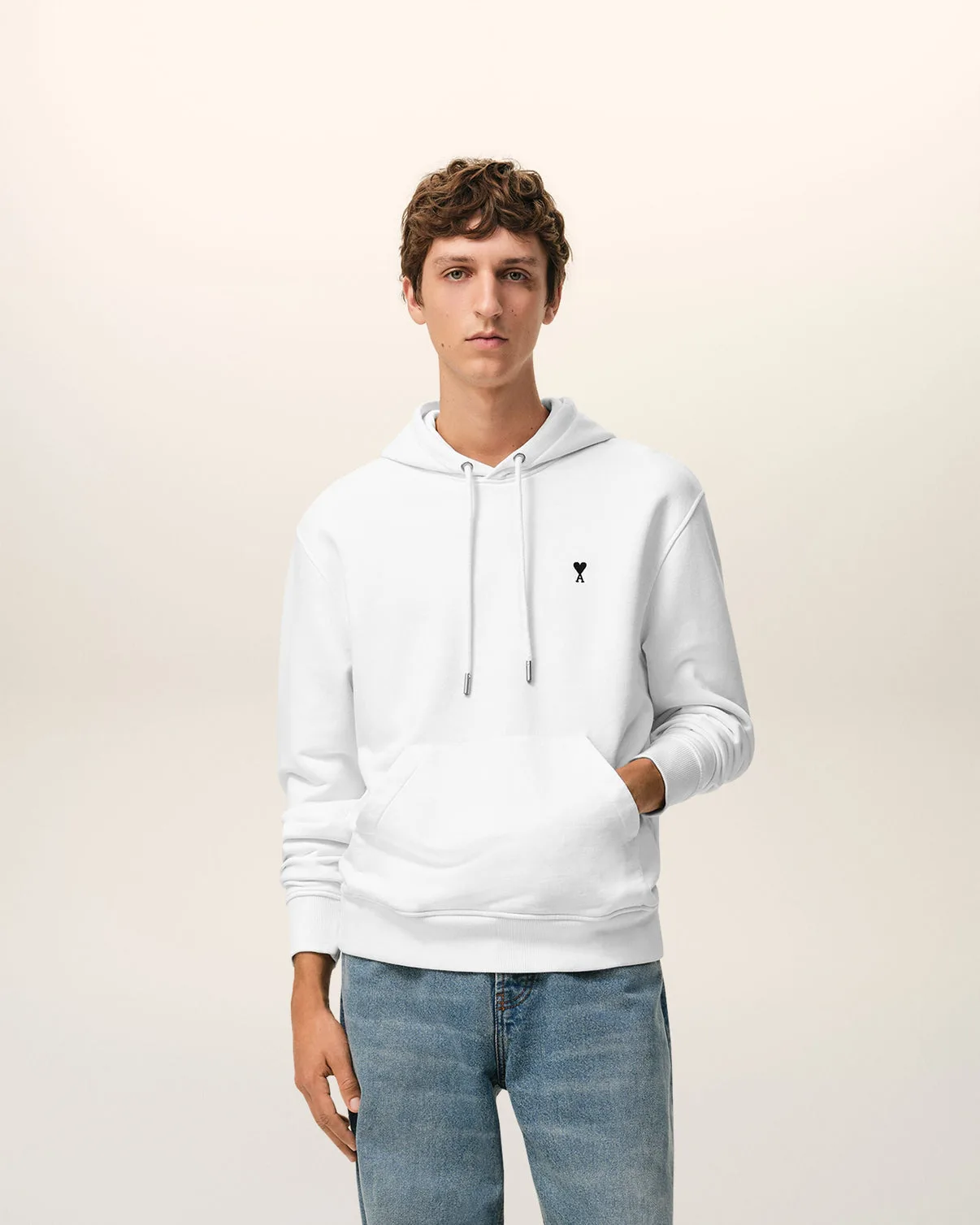White Cotton Hoodie