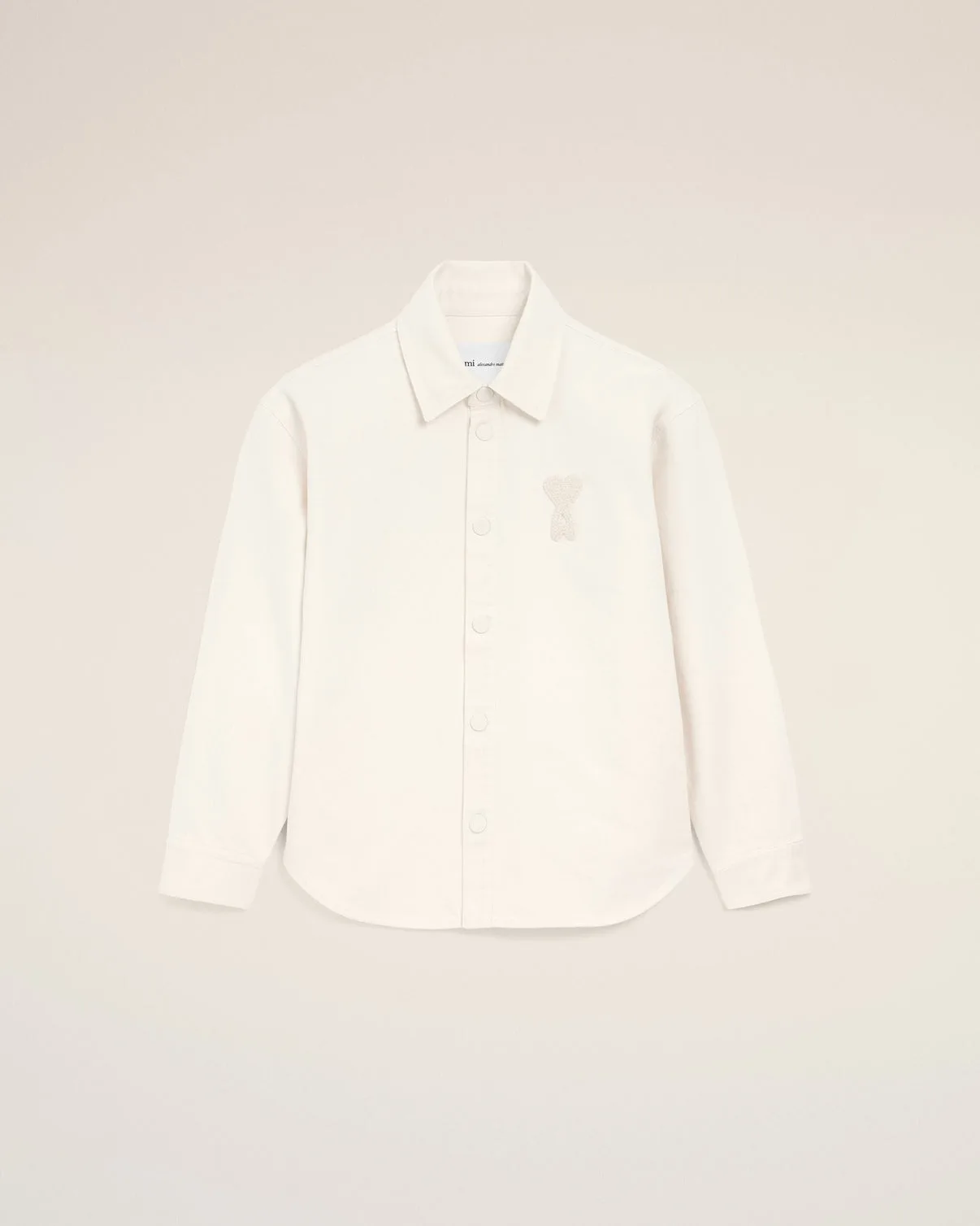 White Cotton Knitted Overshirt