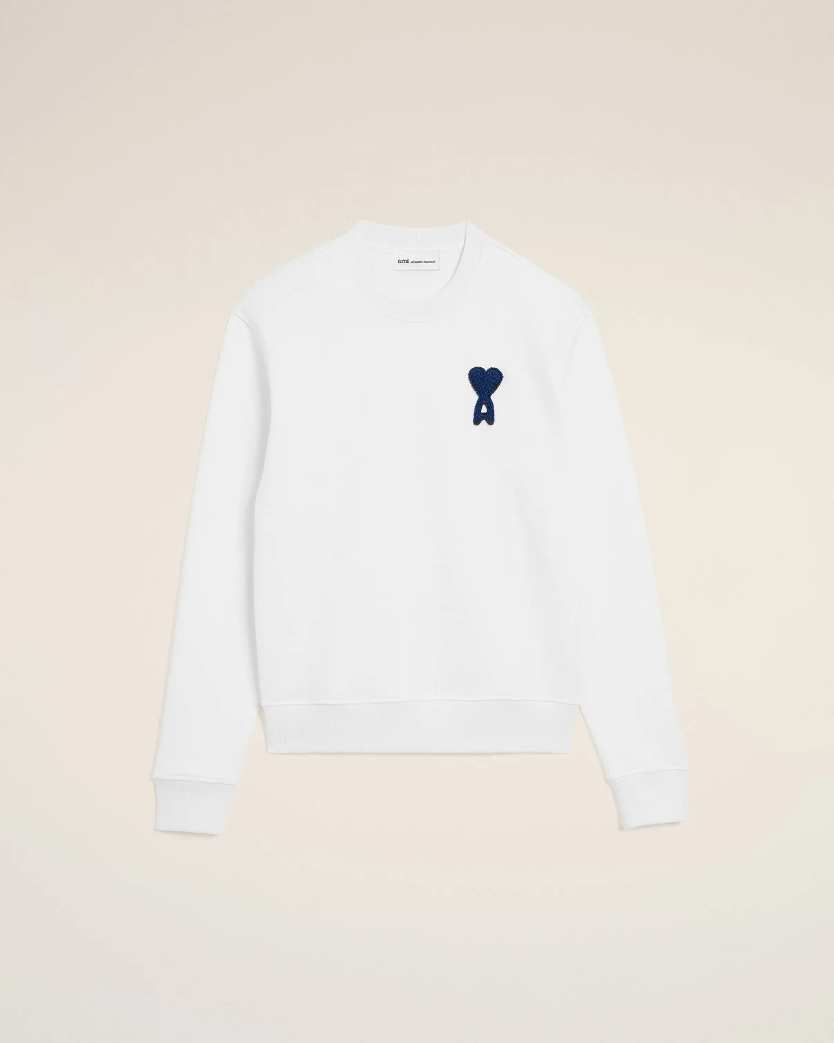 White Cotton Knitted Sweatshirt