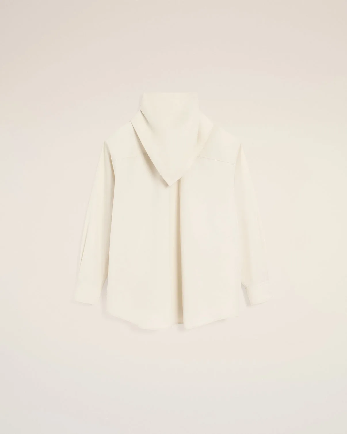 White Cotton Long Sleeves Bandana Blouse