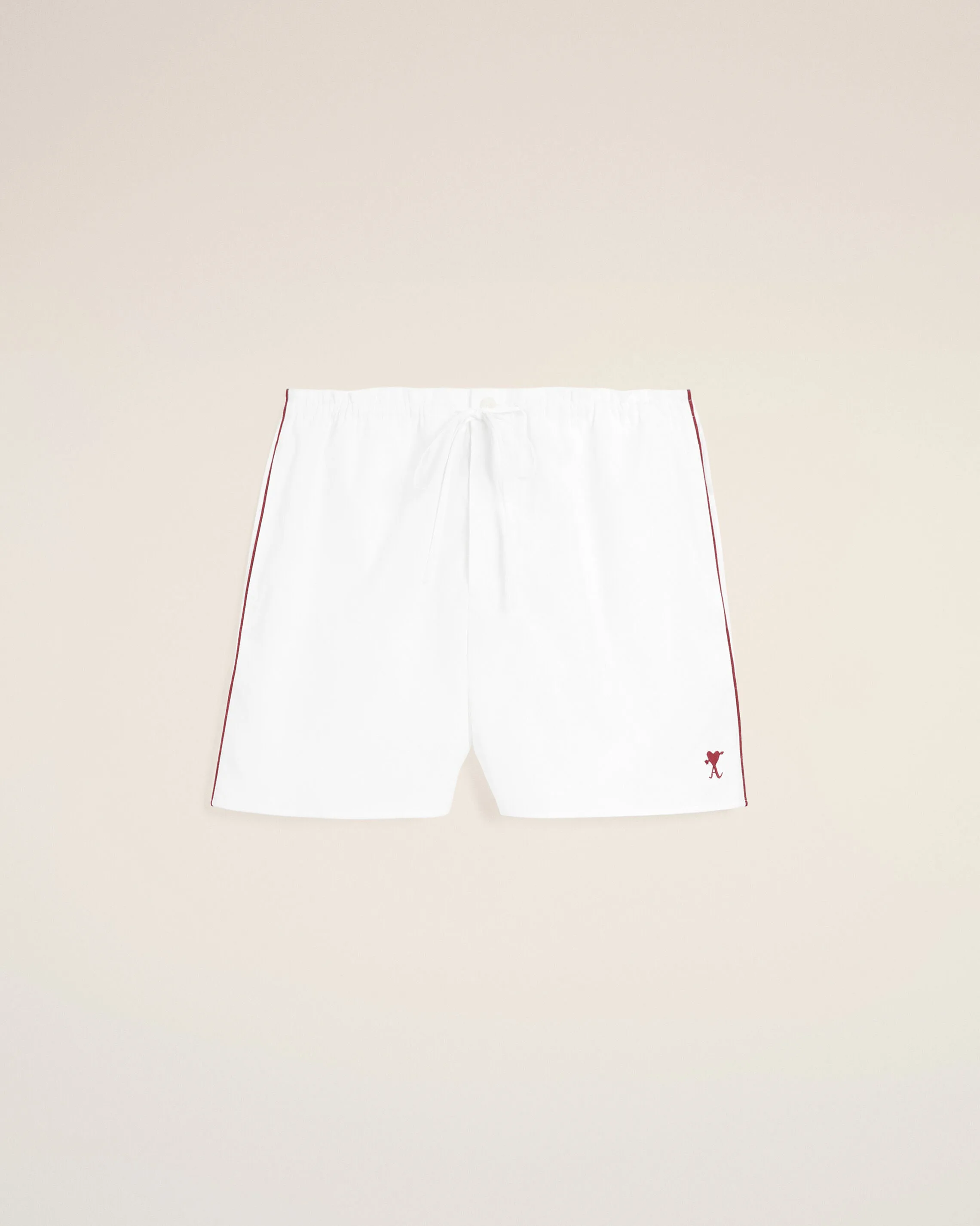 White cotton shorts with heart arrow