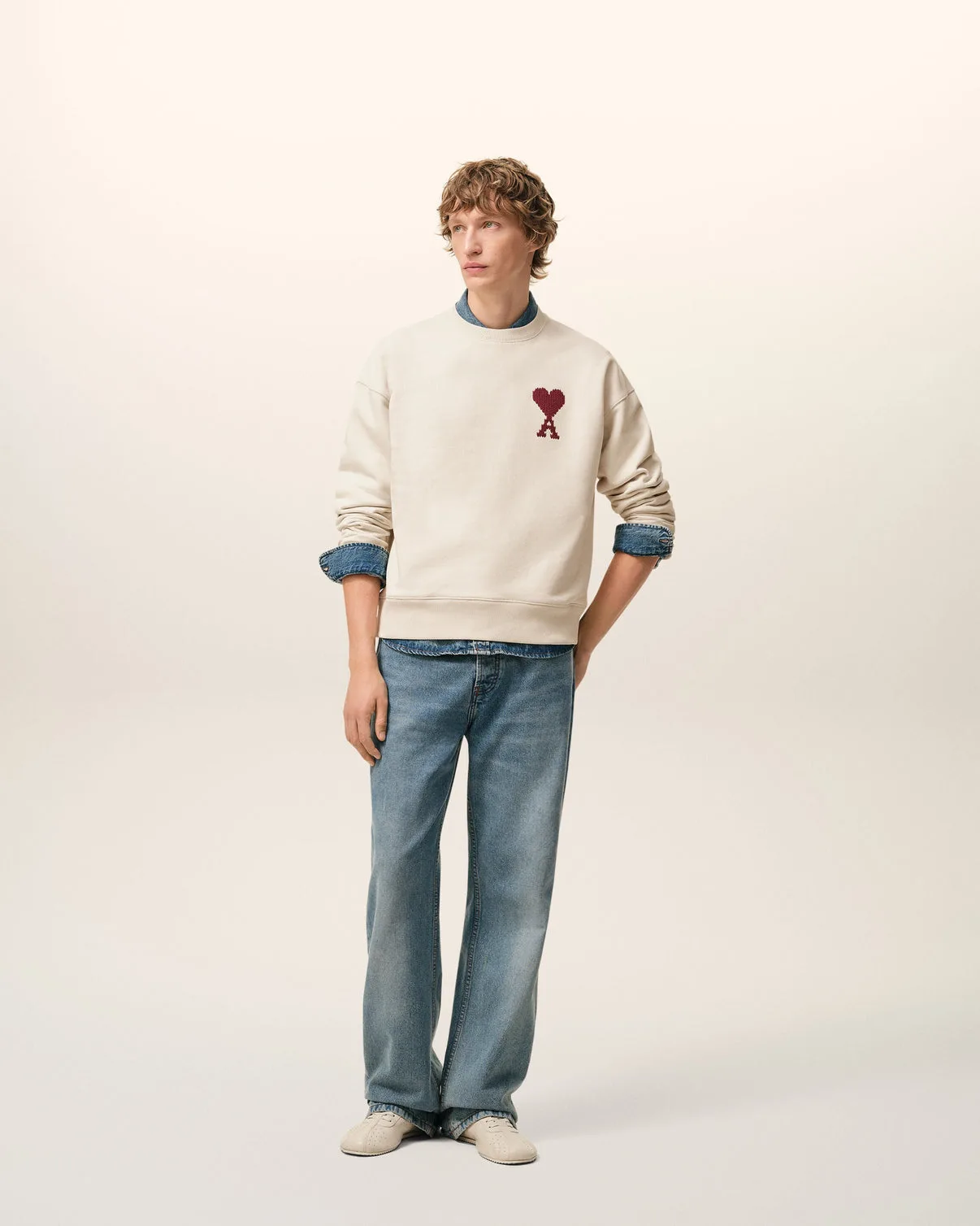 White Cotton Sweatshirt