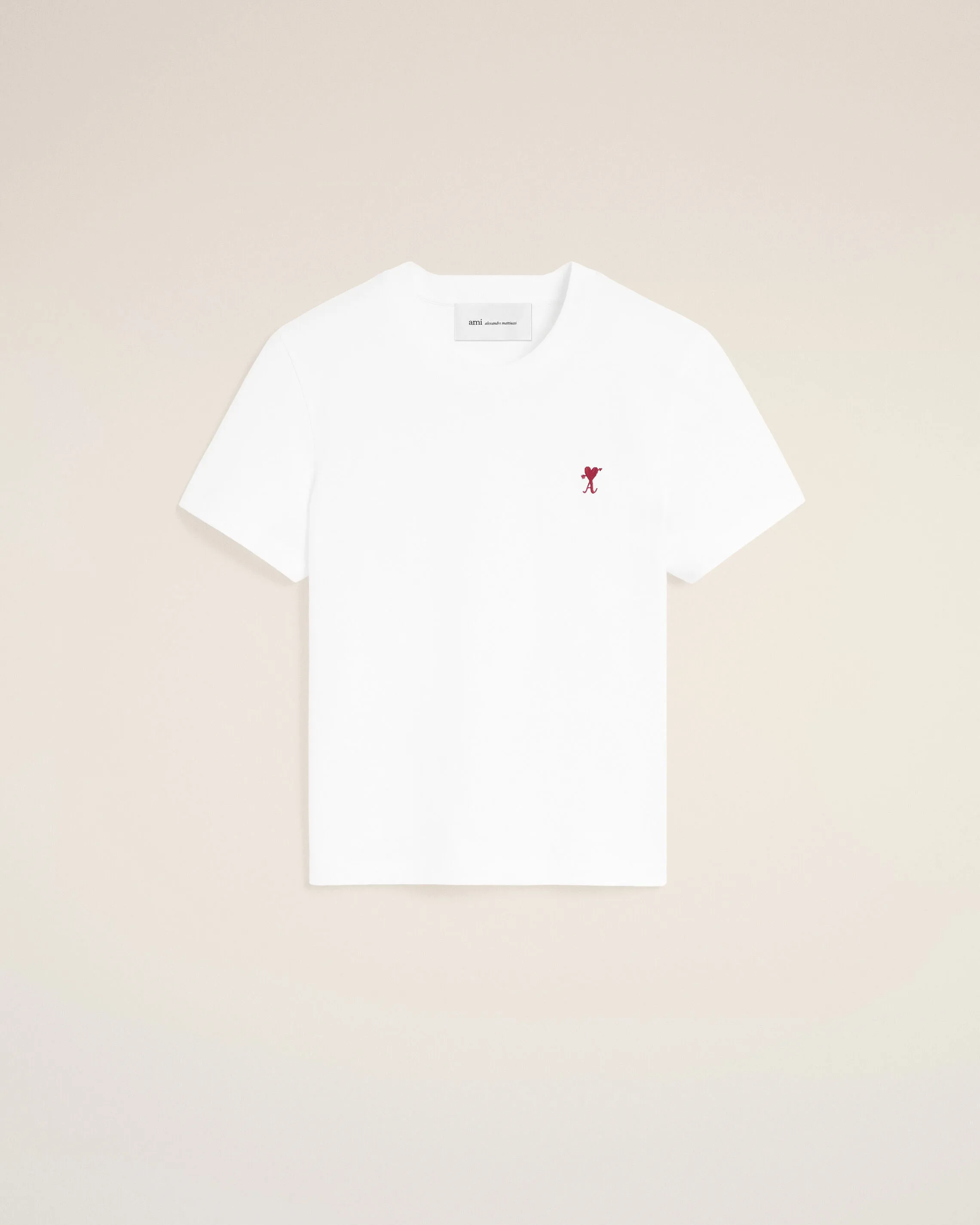 White cotton t-shirt with heart arrow