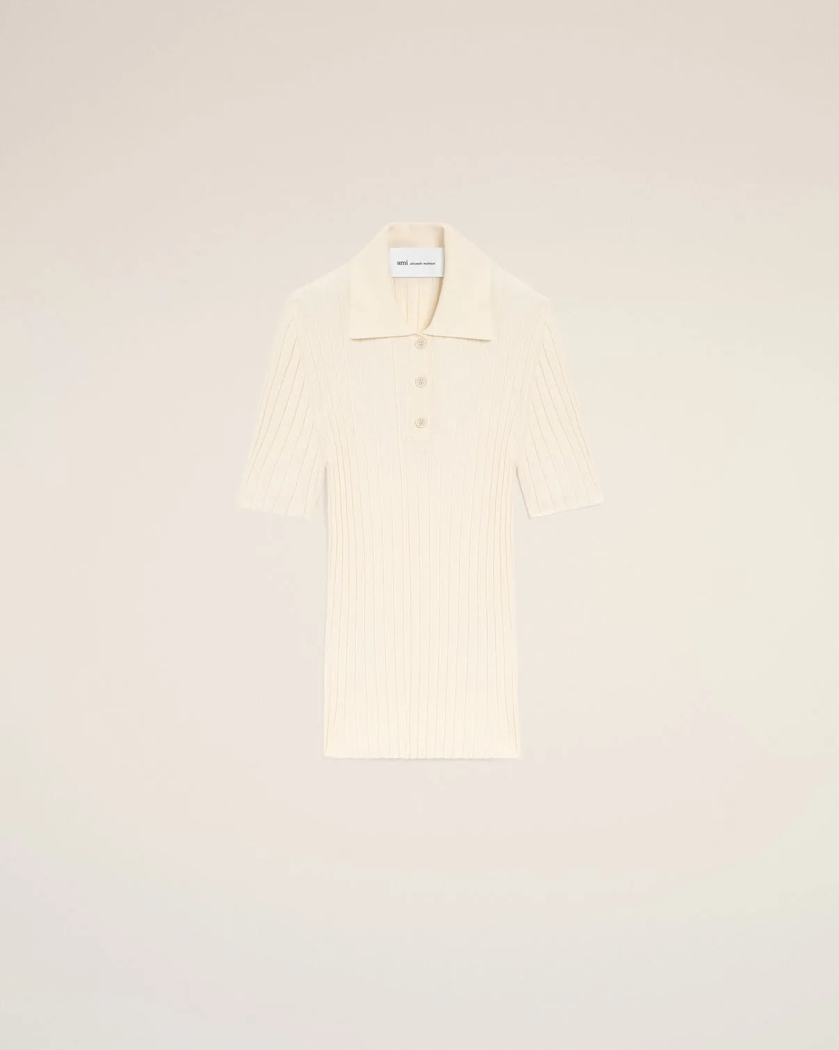 White Knit Short Sleeves Polo