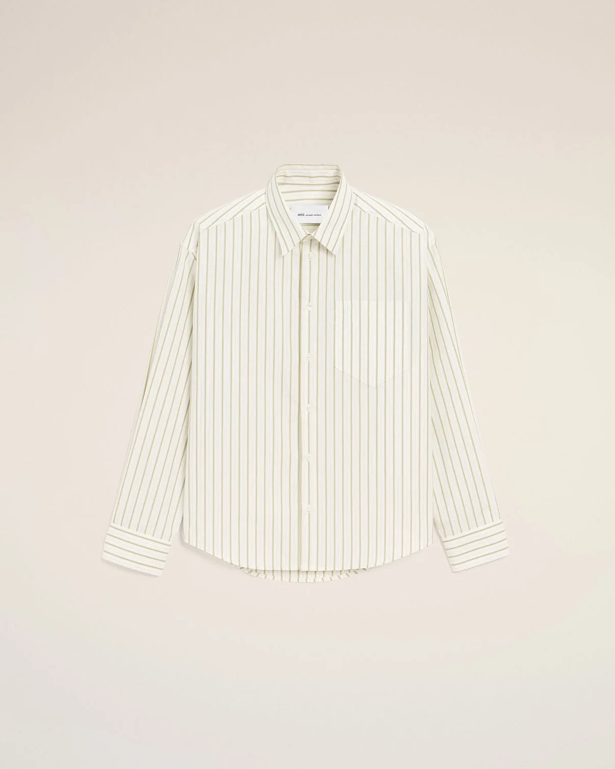 White Striped Cotton Boxy Shirt