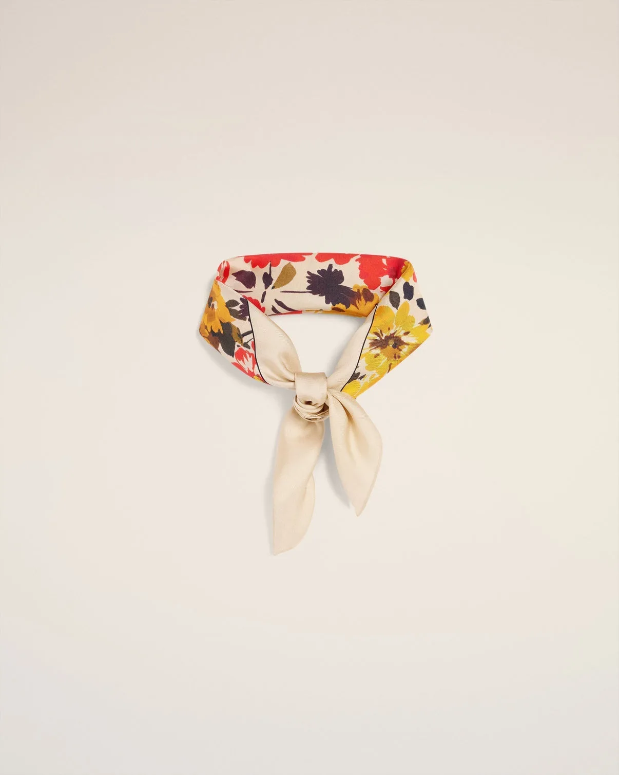 Yello Floral Silk Bandana
