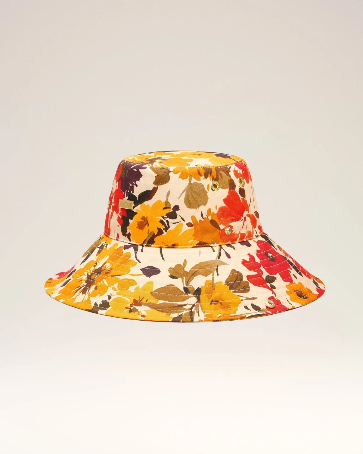 Yellow Floral Cotton Hat