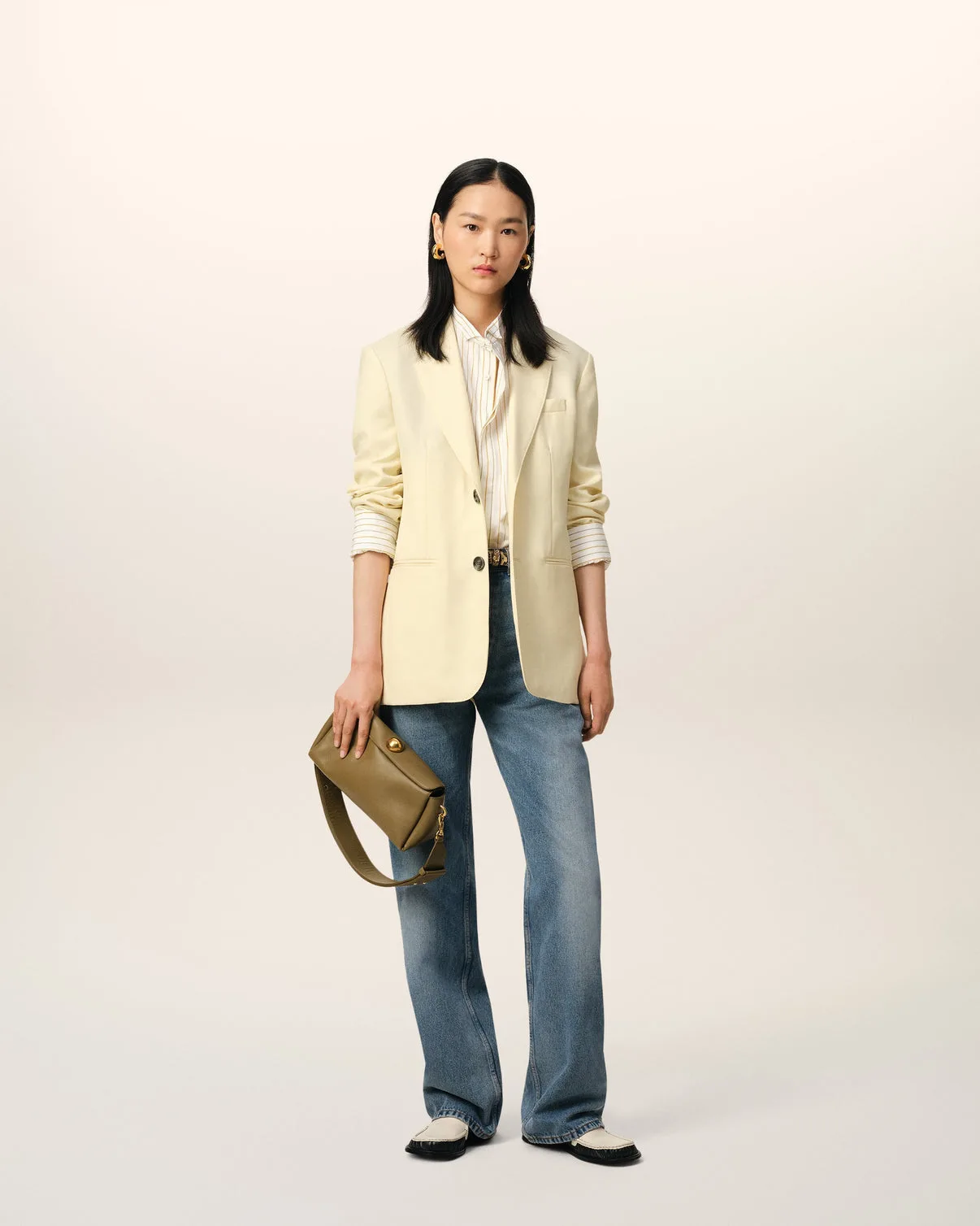 Yellow Wool Semi-Lined Jacket